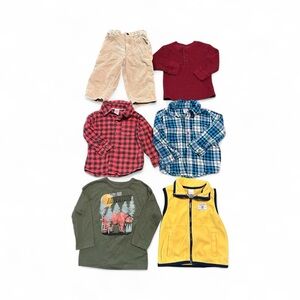 Carter's Red and Black Plaid Button Down Shirt